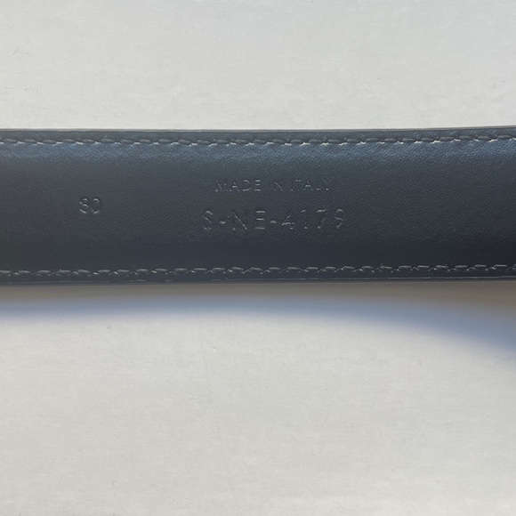 Celine Triomphe Black Leather Belt with Gold Logo Buckle - Picture 6 of 6